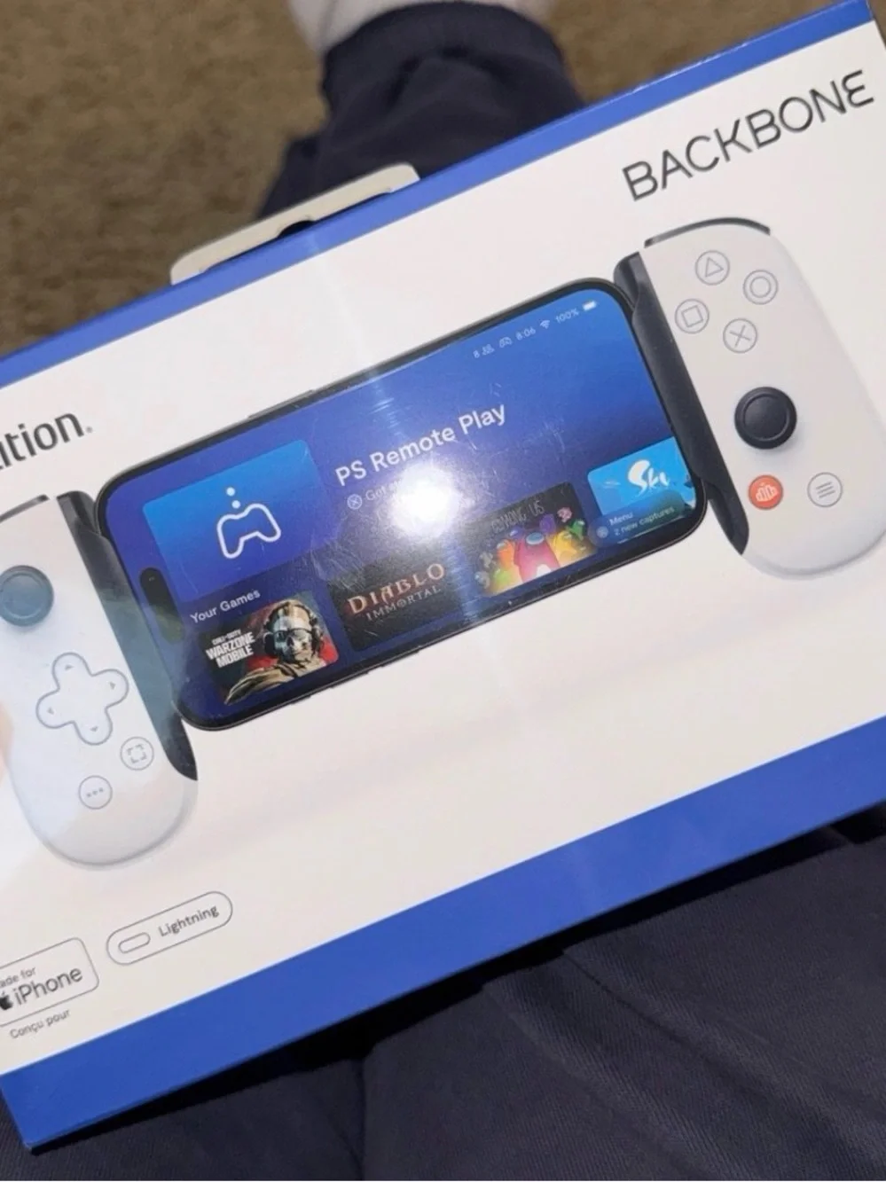 Lightning PlayStation backbone - White